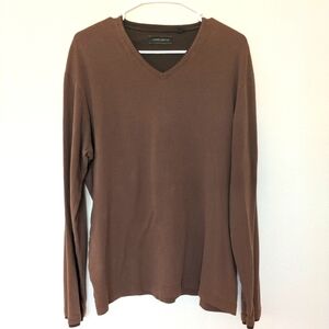 Joseph Abboud Brown Long Sleeve Shirt 100% Pima Cotton Men's size M